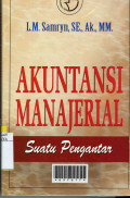 Akuntansi Manajerial suatu pengantar